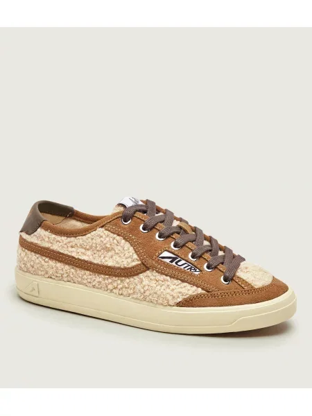Autry Sneakers Windscape | shearling | piele întoarsă bej