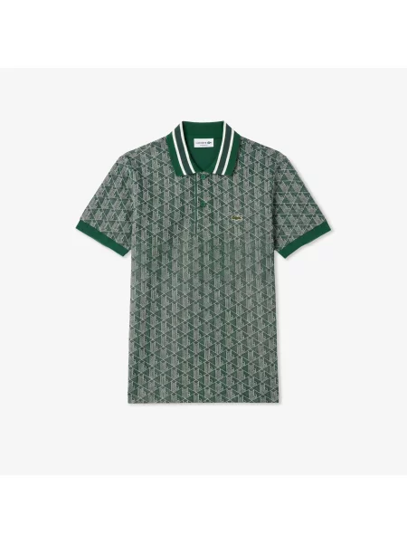 Lacoste Koszulka Polo Z Monogramem Classic Fit zielona