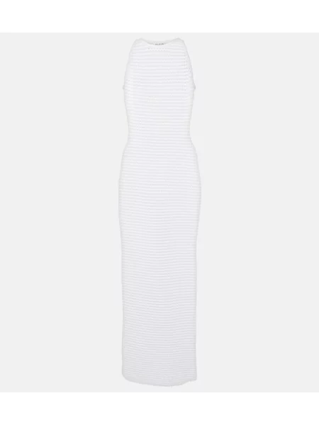 Maksi sukienka maxi Alaïa garniturowa biała