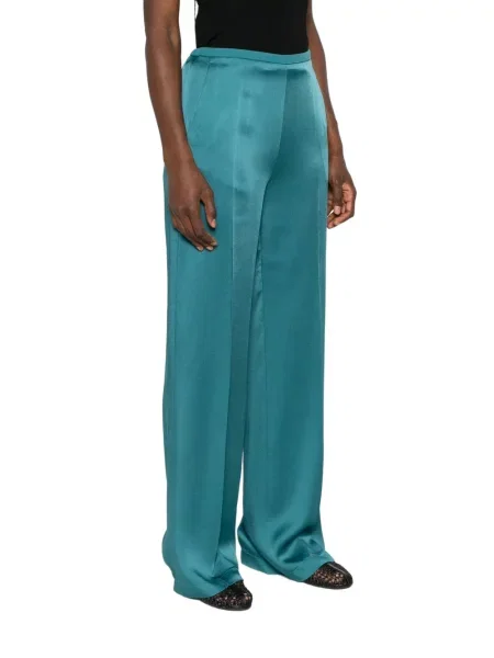 Pantaloni Forte_forte din satin albastru