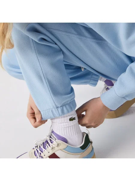 Lacoste Spodnie Dresowe Z Mieszanki Bawełny niebieskie
