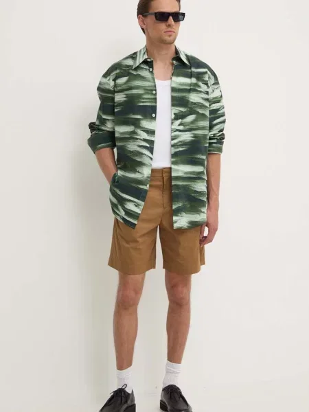 A.P.C. szorty short crew brązowy