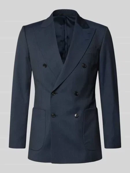 Marynarka na dwa z kołnierzem z połami model ‘JOACHIM’ Tiger Of Sweden niebieska