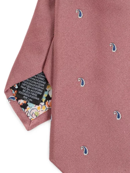 Cravată Paul Smith cu model paisley roz