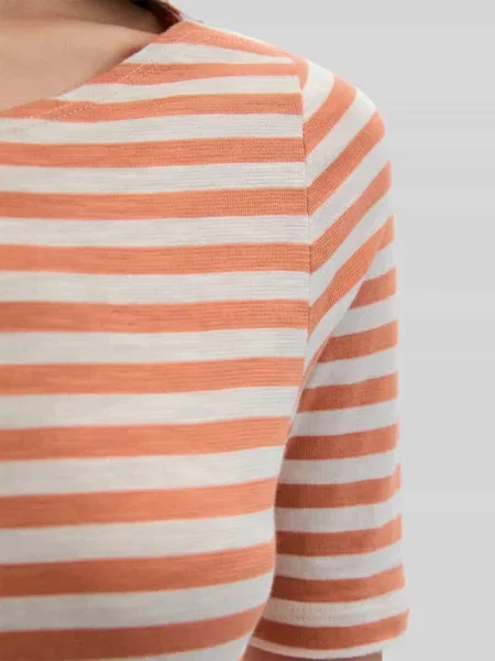T-shirt o kroju regular fit z czystej bawełny Marc O'polo pomarańczowa