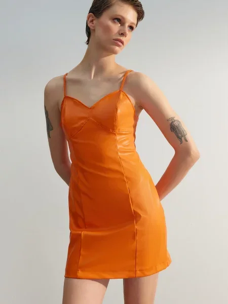 Sukienka mini Trendyol pomarańczowa