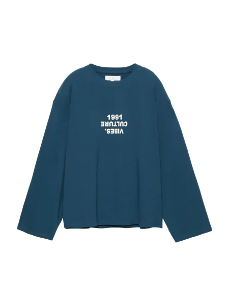 Pull&Bear Tričko STREET petrolejová bílá