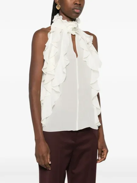 Bluza Alexander Mcqueen bez rukava s volanima