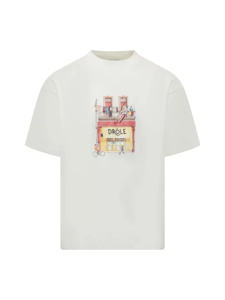 Drôle de Monsieur Drôle Café t-shirt biała