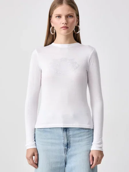 Tricou cu mânecă lungă Juicy Couture alb