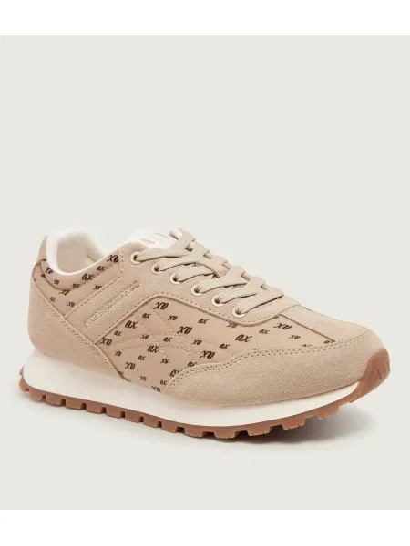 Armani Exchange Sneakers | piele întoarsă bej