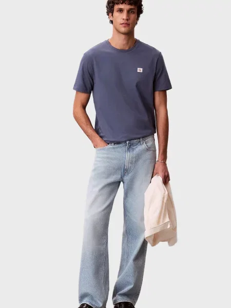 Класична футболка Calvin Klein Jeans з джерсі синя
