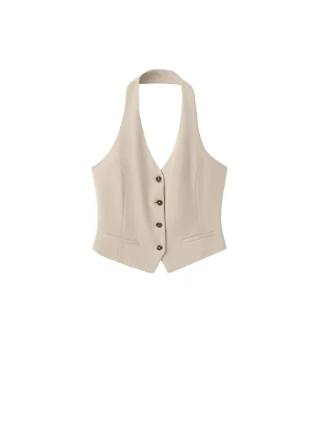 MANGO Vestă de costum EVANS' bej