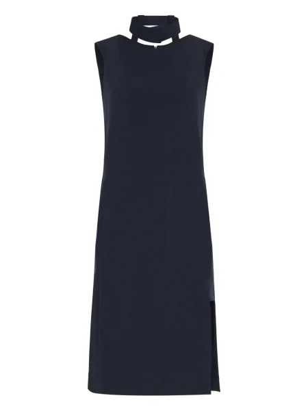 Rochie Gloria Coelho cu gât halter de costum negru