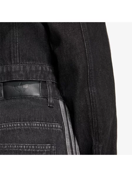 Τζιν adidas High Rise Wide Leg Denim Pant True Black Denim μαύρο