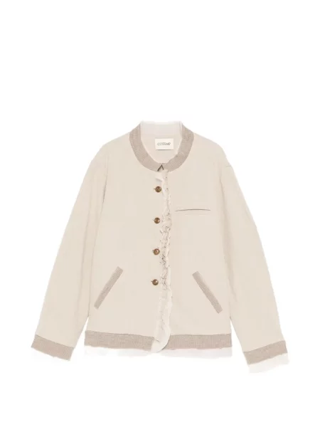 Kurtka Cotemp z falbankami brązowa