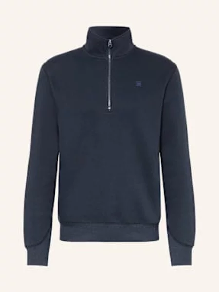 G-Star Sweter Typu Troyer blau granatowy