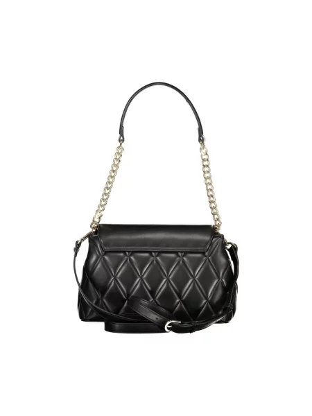 Lniana torebka Valentino Bags czarna