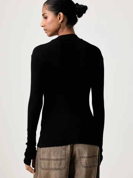 La Mania longsleeve z wiskozą SHERYL czarna