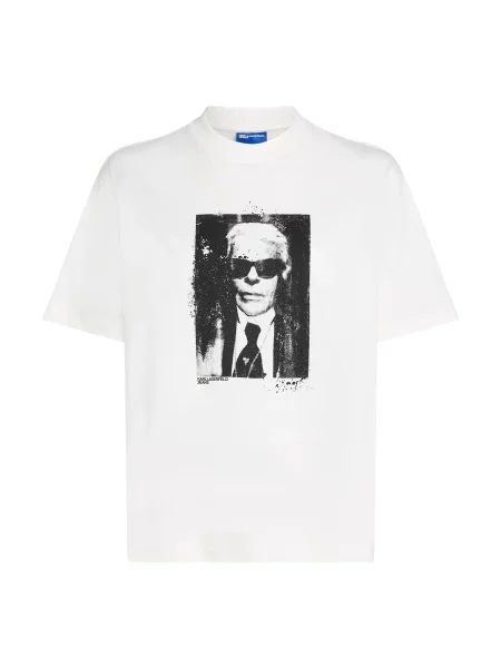 KARL LAGERFELD JEANS Tricou gri / negru alb