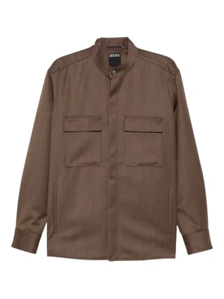 Cămașă Zegna de lână maro