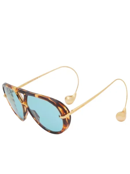 Okulary przeciwsłoneczne Bottega Veneta Eyewear zielone
