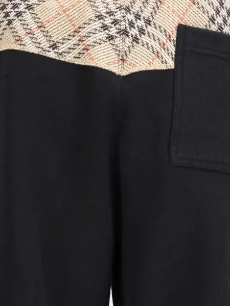 Pantaloni Burberry în carouri negru