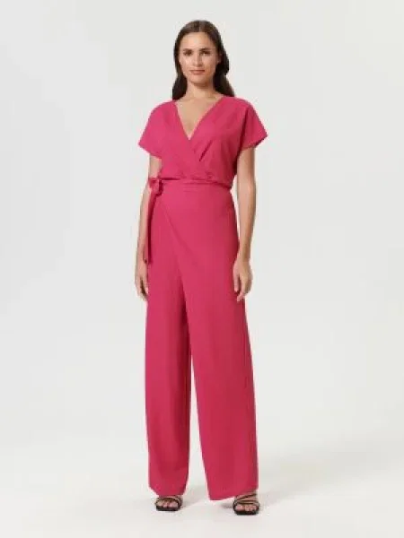 Sinsay Overal s ozdobným vázáním růžová
