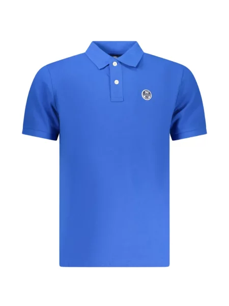 Tricou polo North Sails cu autograf albastru