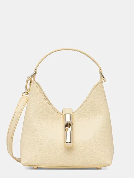 Furla geantă hobo de damă din piele galben