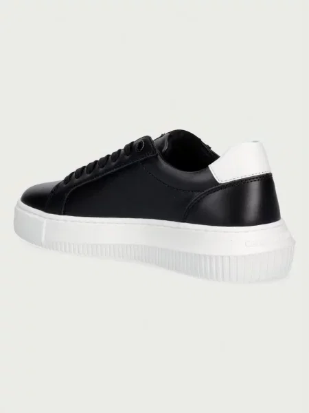 Calvin Klein CHUNKY CUPSOLE MONO LTH WN sneakersy skórzane czarne
