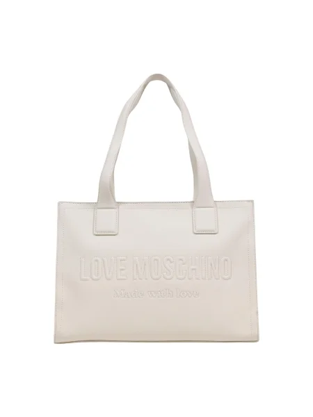 Love Moschino Geantă de umăr fildeş alb