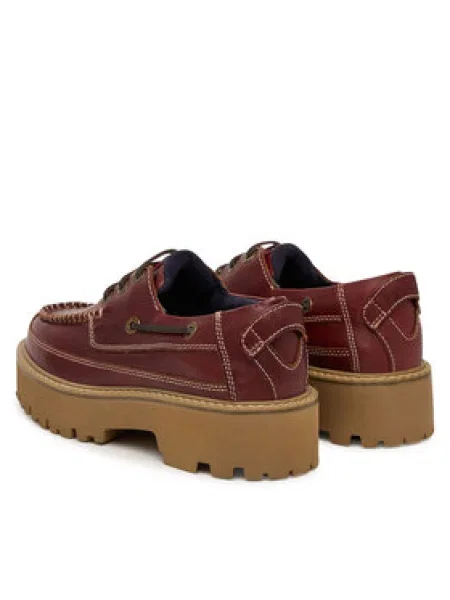 Fűzős bőr félcipő Tommy Jeans