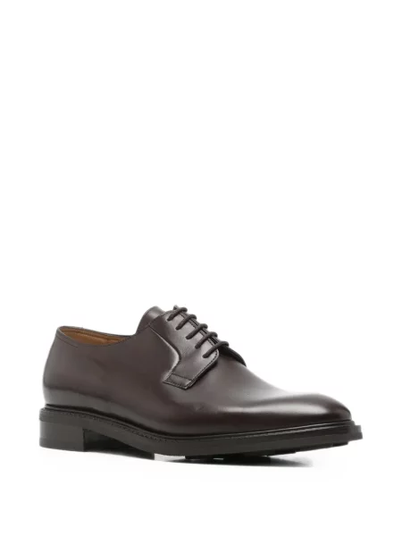 Pantofi derby John Lobb cu șireturi din piele maro