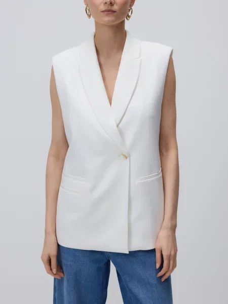 Reserved Oversize жилет до костюма білий
