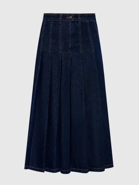 Джинсова спідниця міді WKDOVALE Max Mara Weekend синя
