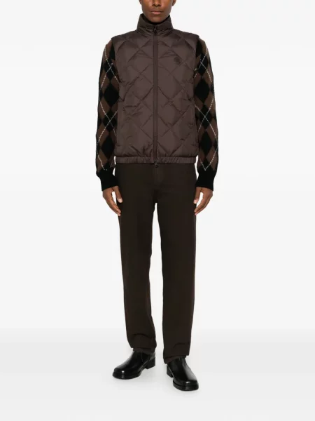 Matlasat vestă Moncler maro