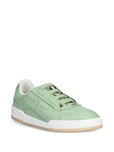 Sneakerși Elisabetta Franchi din piele verde