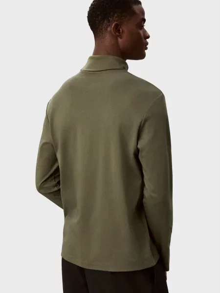 Легкий лонгслів Calvin Klein оливковий