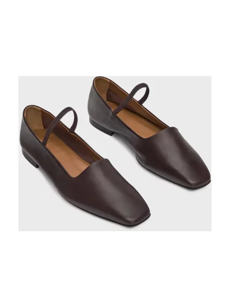 Balerinki Atp Atelier skórzane brązowe