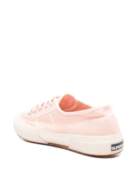 Sneakers Superga με κορδόνια με δαντέλα ροζ