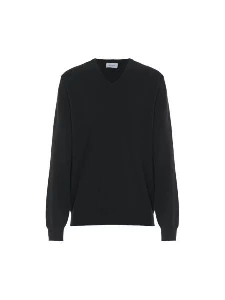 Sweter Malo z dekoltem w serek czarny