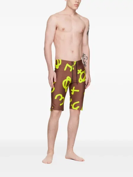 Slip de baie Vivienne Westwood cu imagine maro