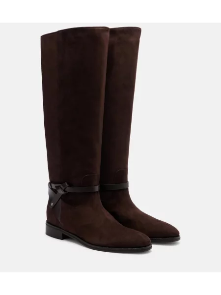 Cizme Jimmy Choo din piele de căprioară maro