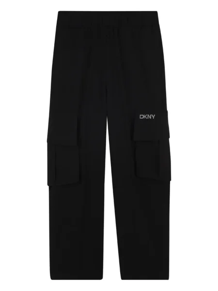 Spodnie cargo dziecięce Dkny czarne