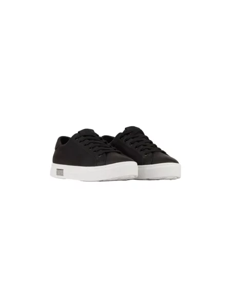 Sneakersy Armani Exchange skórzane czarne