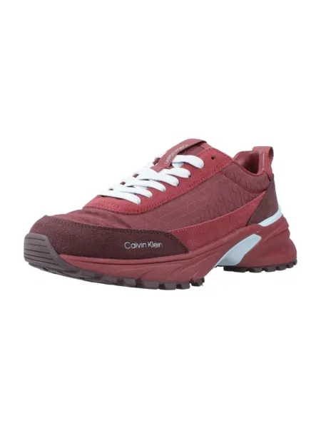 Dámske topánky Calvin Klein Hike Runner Casual Ny-Su AOP WN burgundy vínová