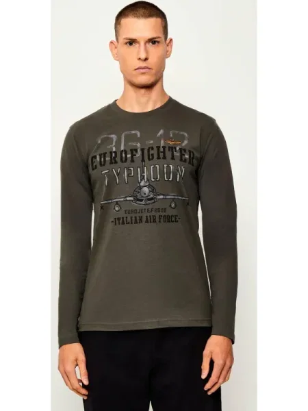 Hosszú ujjú póló Aeronautica Militare szürke