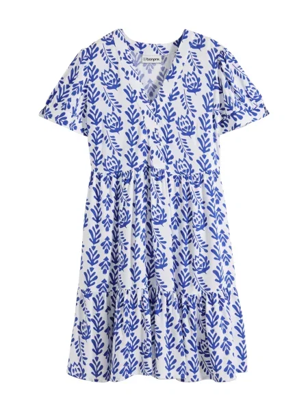 Bonprix Rochie albastru alb
