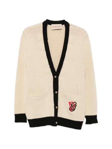 Cardigan Valentino Garavani cu broderie cu decolteu în V